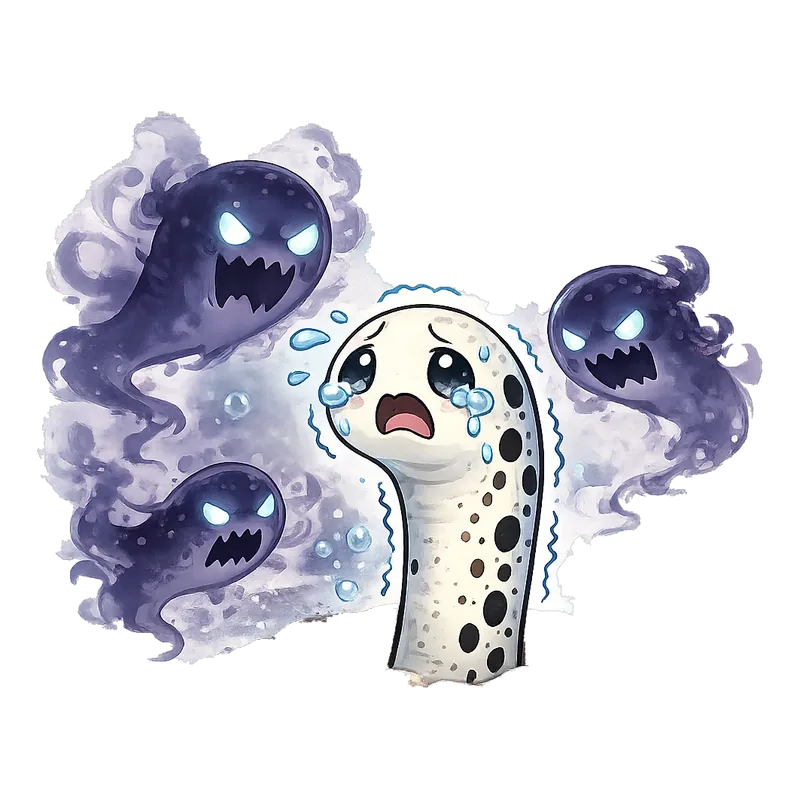 びくびくチンアナゴ(心の体力MP診断のキャラクター)