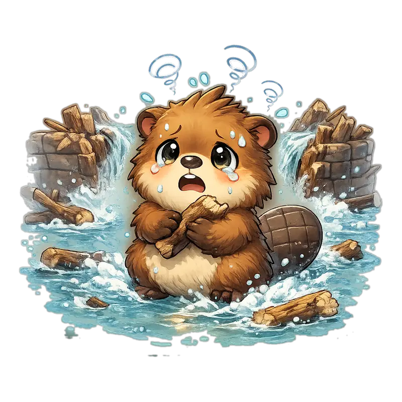 おろおろビーバー(心の体力MP診断のキャラクター)